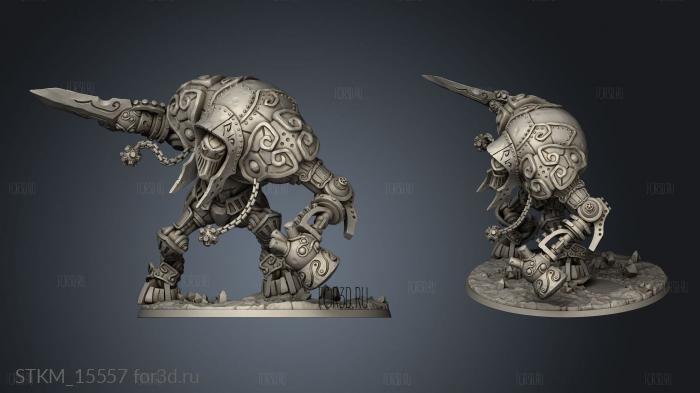 Golem Simulacra Heroes War Golem stl model for CNC