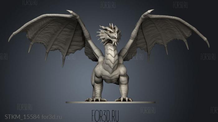 Red Dragon Adult stl model for CNC