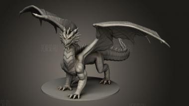 Взрослый Красный Дракон 3d stl модель для ЧПУ