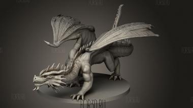 Молодой Красный Дракон 3d stl модель для ЧПУ