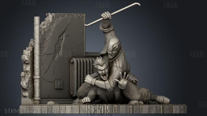 Red Hood vs Joker stl model for CNC