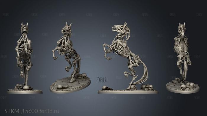 undead skeleton draugr horse stl model for CNC