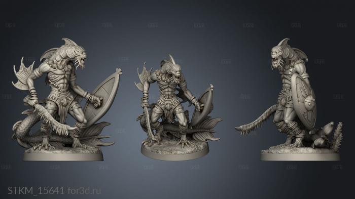 Shark God Carcharodon Warriors Rise Warrior stl model for CNC