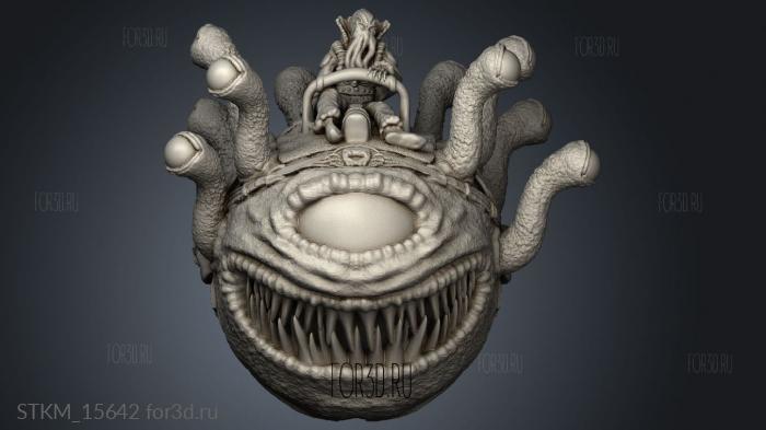 Riding Eyebeast beholder stl model for CNC