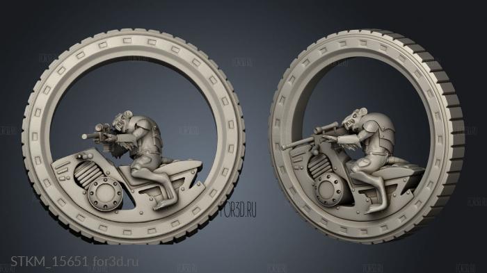 grimdark Future Vile Rattus Cult Tunnel Rider Alpha stl model for CNC