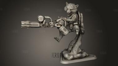 Сборка Фигурки Ракетного Енота 3d stl модель для ЧПУ
