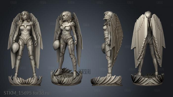 Wonder Woman Standing stl model for CNC