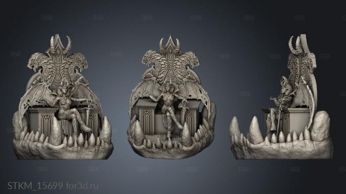 Fury Throne Sitting stl model for CNC