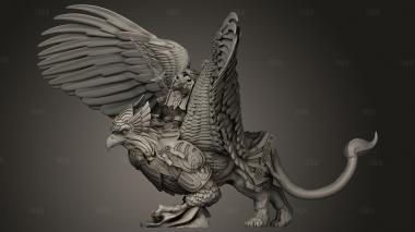Королевский наездник на грифоне кгбз буах суда Ноги 3d stl модель для ЧПУ