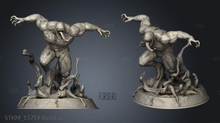 Venom Figure separate stl model for CNC