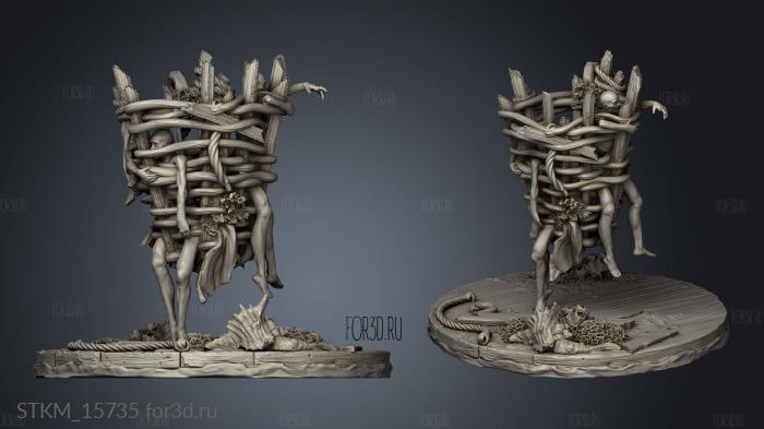 The Goroth Shamblers cage stl model for CNC