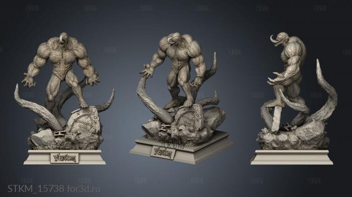 venom tumulo Diorama botton stl model for CNC