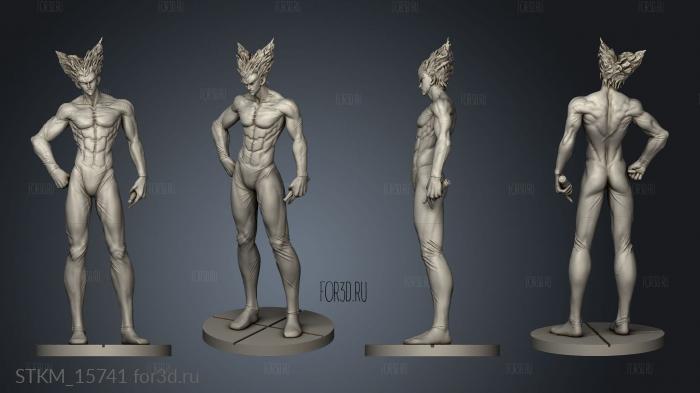 Garou The Human Monster One Punch Man stl model for CNC