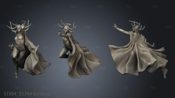 Hela Statue Cape stl model for CNC