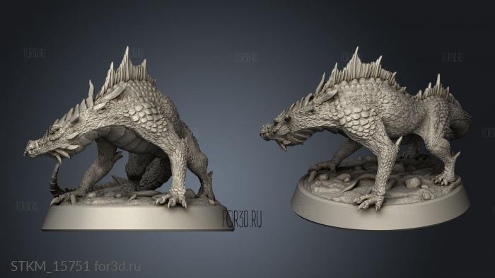 Festering Swamp Drake stl model for CNC