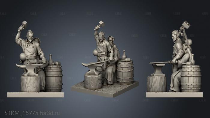 Villagers Anvil stl model for CNC