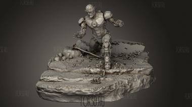 Диорама Стража 3d stl модель для ЧПУ