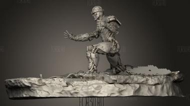 Диорама Стража 3d stl модель для ЧПУ