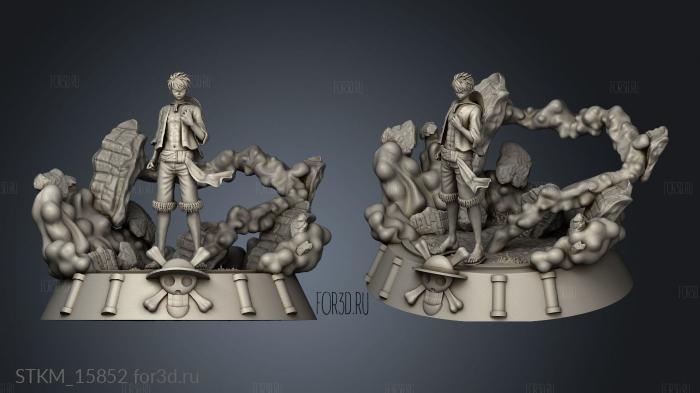 Luffy from figure stl model for CNC