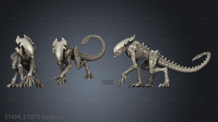 Sci Fi CHEETAH ALIEN stl model for CNC