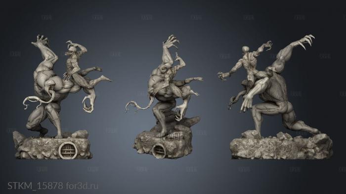 Venom vs Carnage stl model for CNC