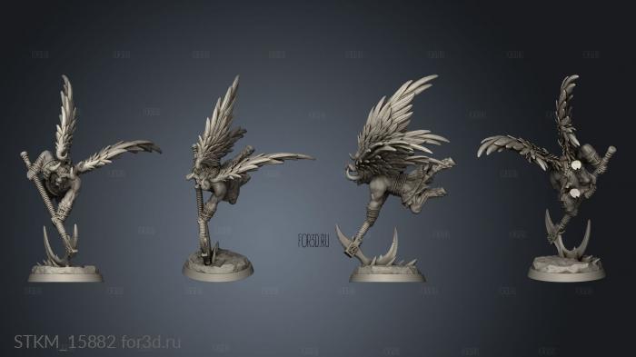 Winged Bull Men Bullmen stl model for CNC