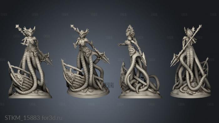 Sea Elf Witch Warrior Mage Siren Corsair Cavalry stl model for CNC