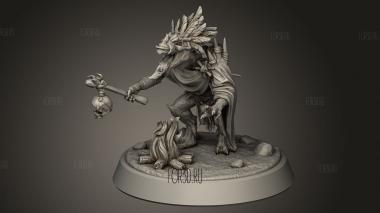 Кобольд-Шаман Его 3d stl модель для ЧПУ