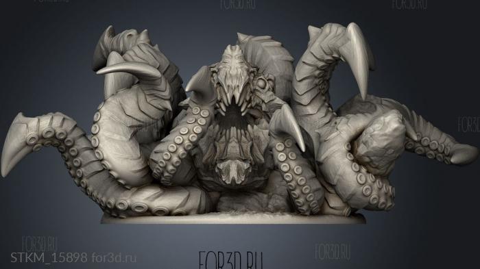 Set End Depth The Kraken Gargantuan stl model for CNC