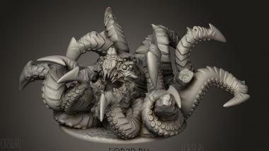 Установите Конечную глубину Гигантского Кракена 3d stl модель для ЧПУ