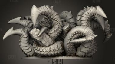 Установите Конечную глубину Гигантского Кракена 3d stl модель для ЧПУ