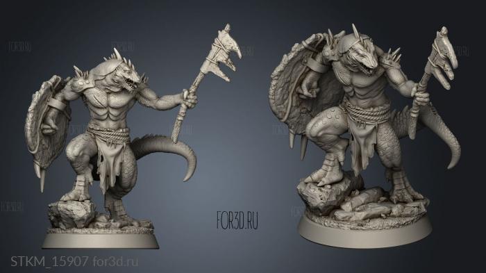 Lizard folk Its Lizardfolk stl model for CNC