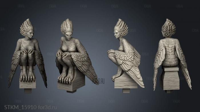 Ship Ahoy The Lady Harpy Back stl model for CNC