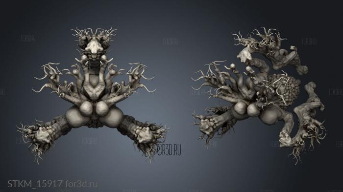 Shub Niggurath Antler stl model for CNC