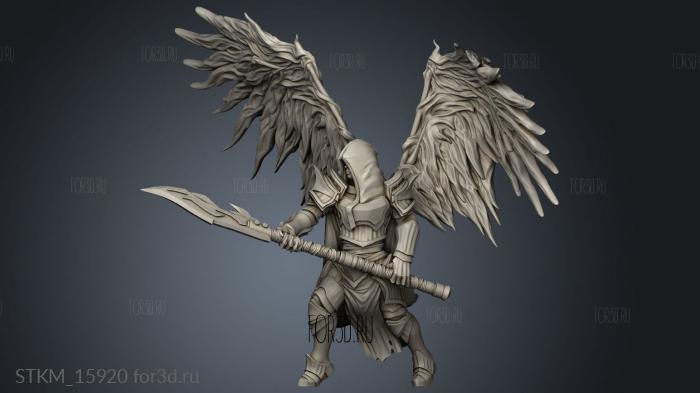 Sicorra Aasimar Paladin Wings Hood stl model for CNC