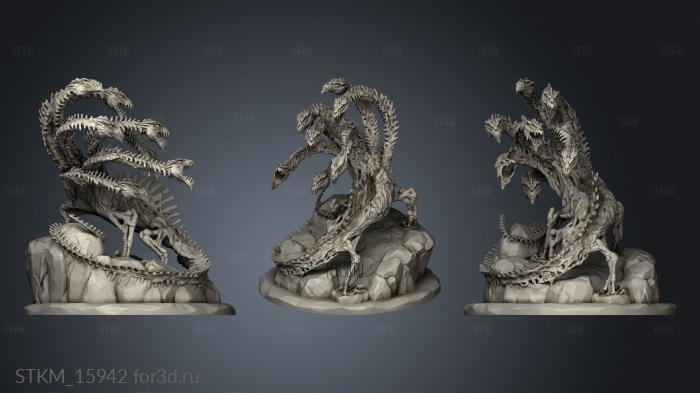 Skeletal Hydra stl model for CNC