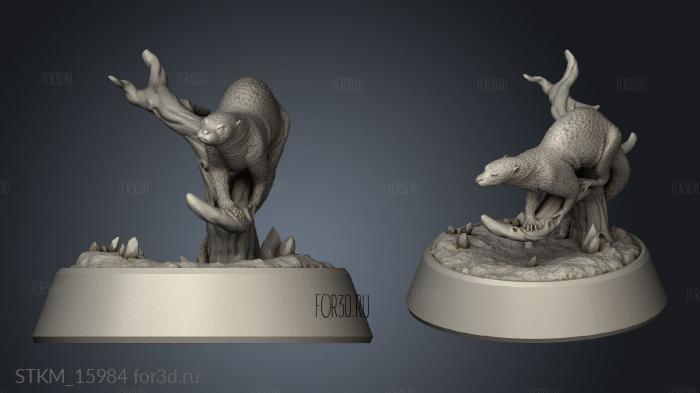 Snowy Mountain Summit Sorcerer Familiar stl model for CNC