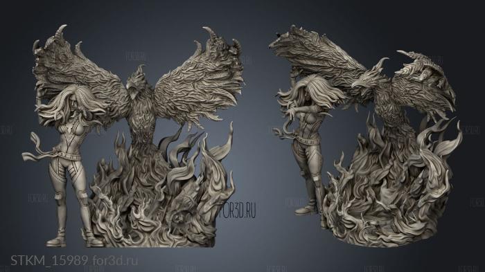 PHOENIX Immortal Flame stl model for CNC