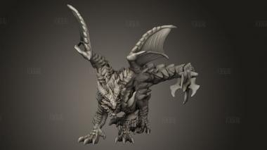 Шипастый Дракон Dragon 3d stl модель для ЧПУ