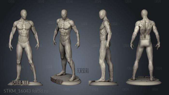 Spider Man Game Suit Spiderman statue stl model for CNC