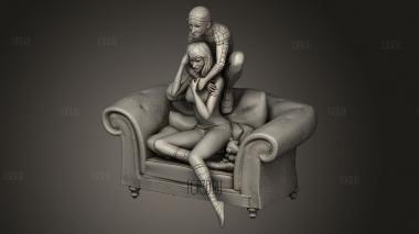 Человек-паук и Мэри Джейн Бразо,Мэри Джей 3d stl модель для ЧПУ