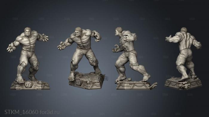 Red Hulk and Statue stl model for CNC