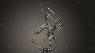 Классический Лазурный Дракон 3d stl модель для ЧПУ