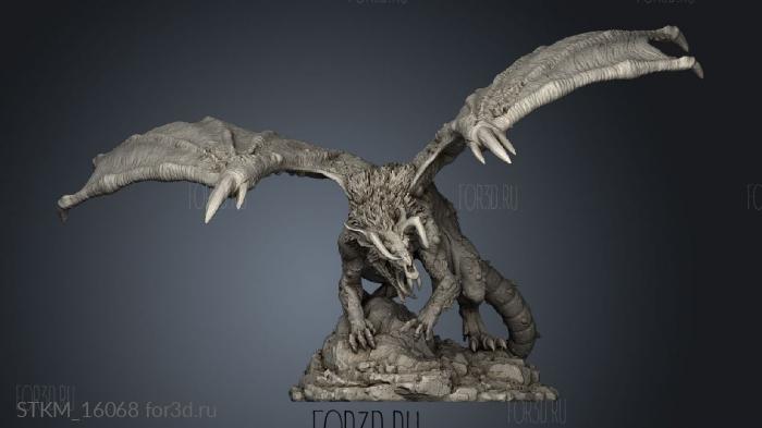 Silk Red Dragon stl model for CNC