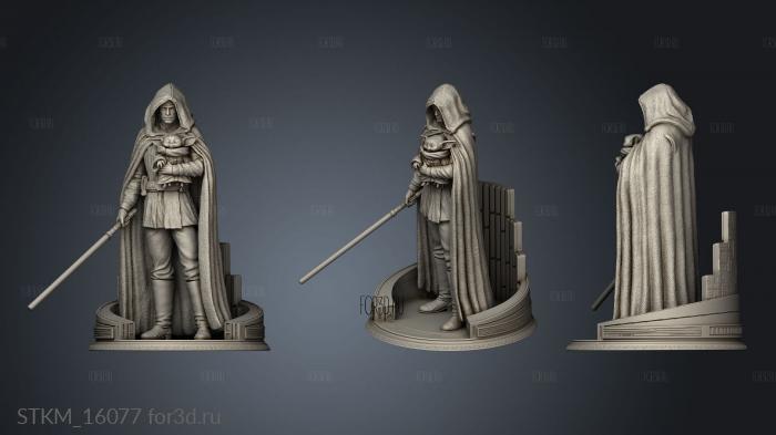 Star Wars Luke Skywalker One Hood Grogu stl model for CNC