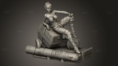 Сексуальное лицо Пилота-Повстанца из Звездных войн и Гонк-Дроида 3d stl модель для ЧПУ