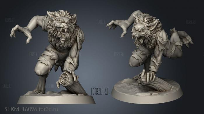 Werewolf Hunters wolf stl model for CNC