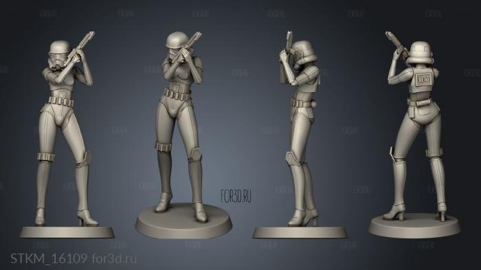 stormtrooper female stl model for CNC