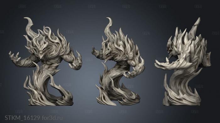 Summoned Elementals Fire Elemental stl model for CNC