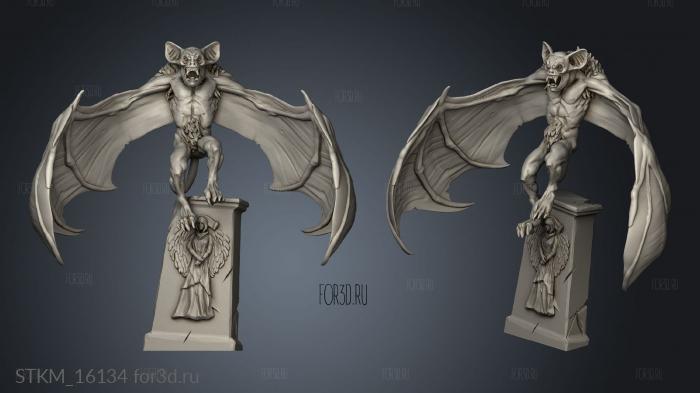 Vampires Bats Bat stone stl model for CNC